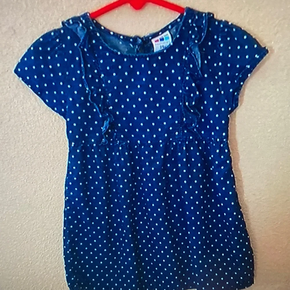 Healthtex Blue Polka Dot Fabric